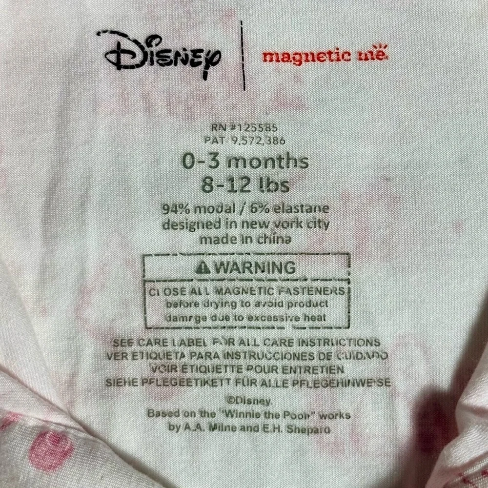 Magnetic Me Disney Footie Girls 0-3M Winnie the Pooh Sweeter Than Honey Sleeper